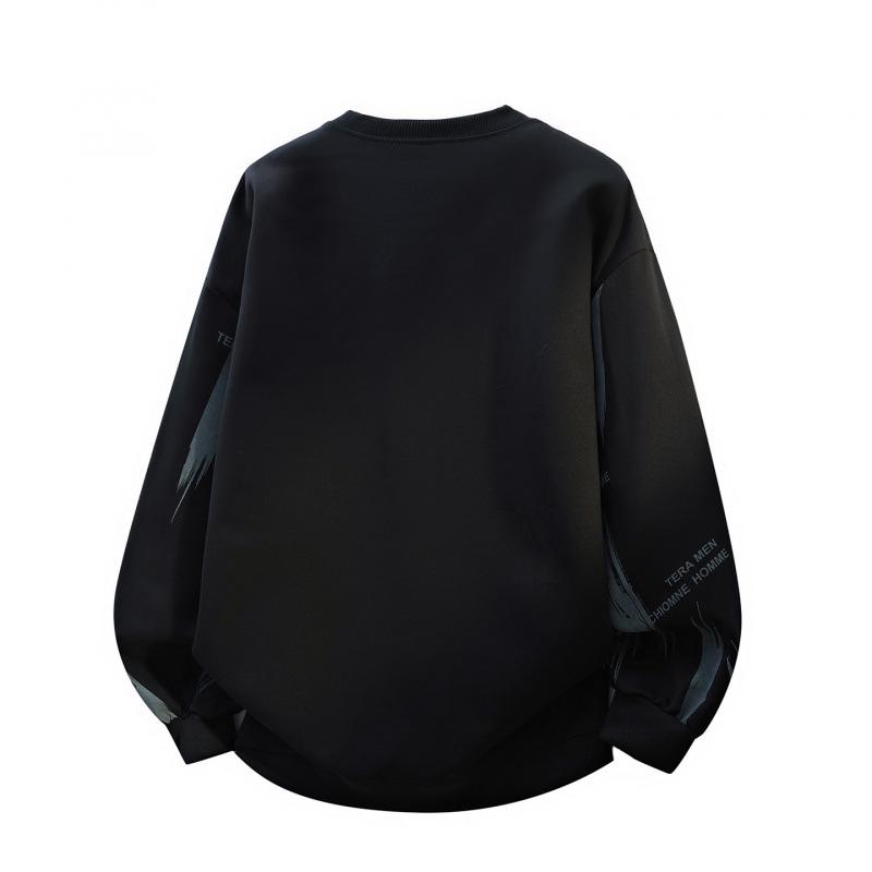 American Trendy Hong Kong-Style Youth Hoodie: Loose, Handsome, Versatile Long Sleeve Casual Round Neck for Spring and Autumn