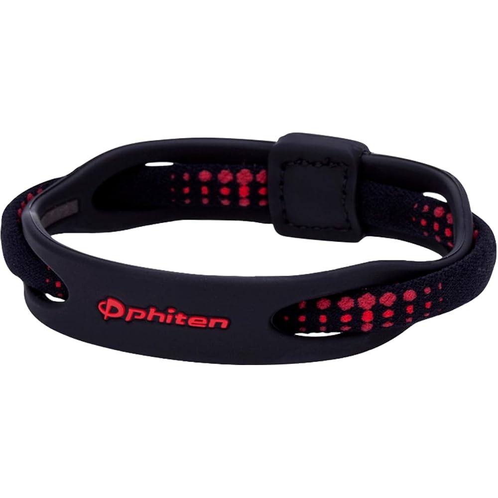 Phiten X50 Silicone Hybrid Bracelet Black 17cm