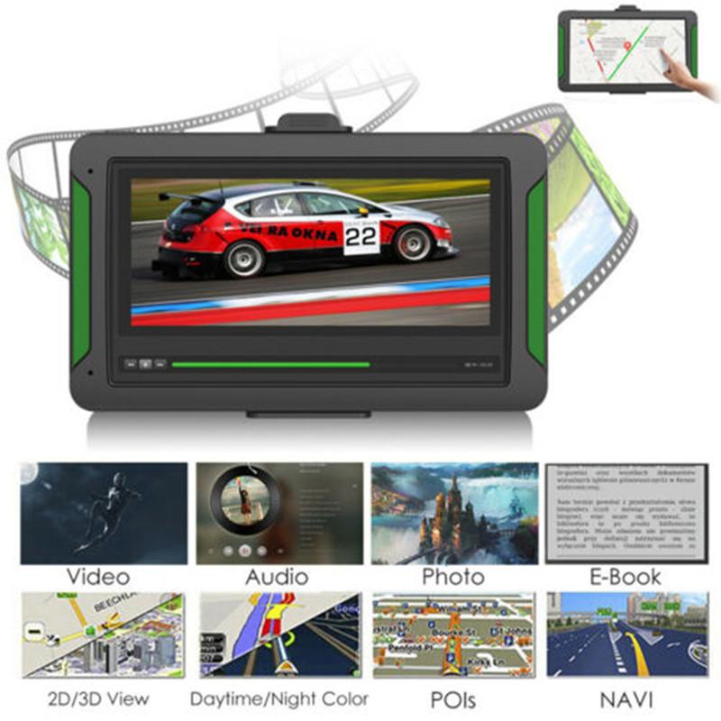 S7 Car GPS Navigator 7" Touch Screen 8GB Portable 3D GPS Navigation FM Transmitter Latest Europe Map for Car Truck