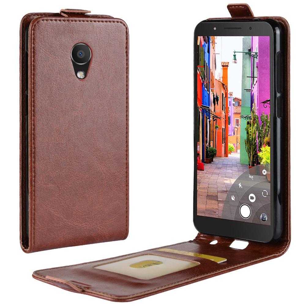 Alcatel 1C/7 Crazy Horse Pattern Flip Case with Photo Frame