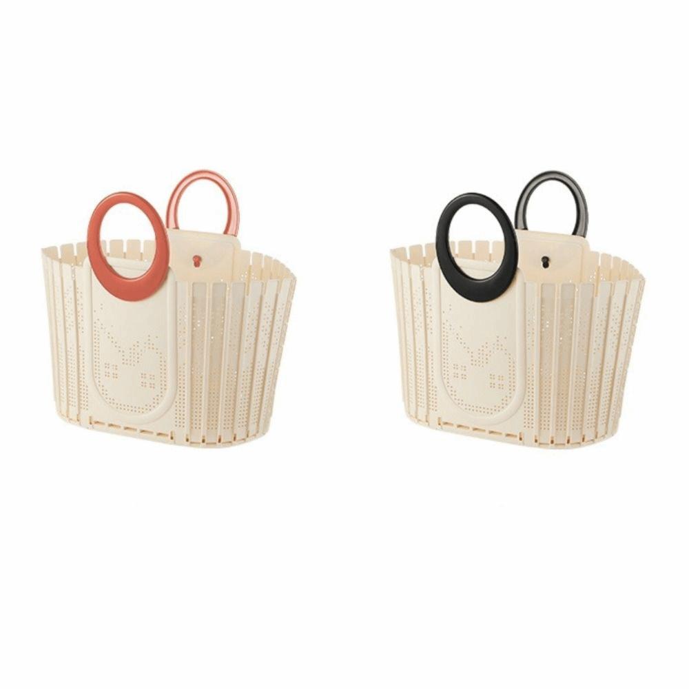 Portable Plastic Dirty Clothes Basket Folding Wall-mounted Laundry Hamper Durable Foldable Laundry Basket Home Use