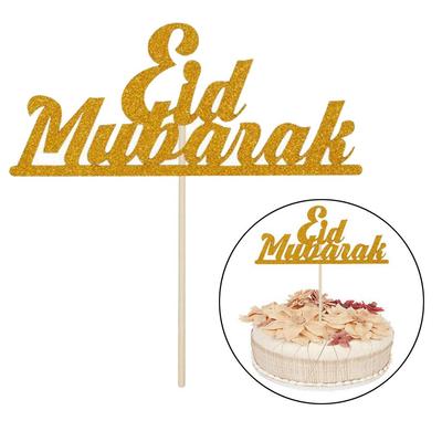 Brillante Topper para Pastel Eid Mubarak Ramadán Hajj Cumpleaños Baby Shower