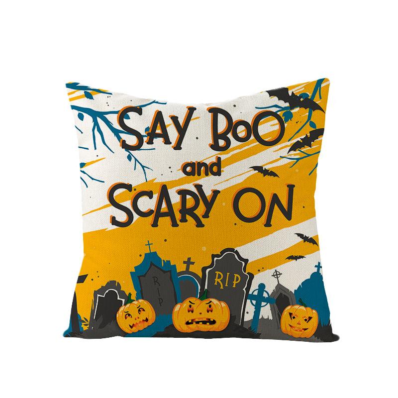 

Home Halloween Pillow Cover New Animation Printed Polyester Cushion Cover Living Room Sofa Pillow Cover 45 * 45Cm (excluding pillow core)