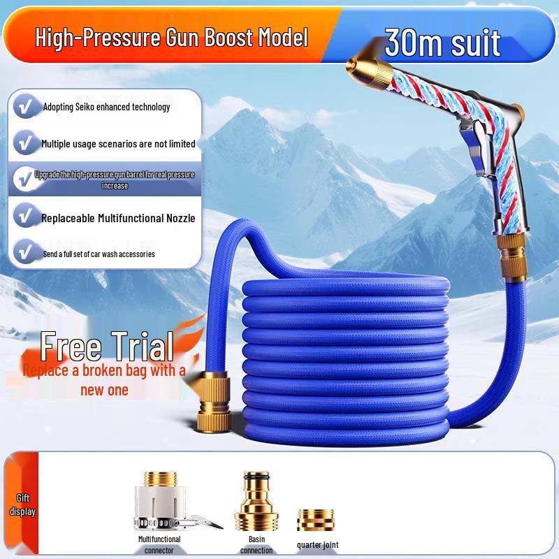High-Pressure Water Gun for Car Wash & Garden with Telescopic Hose