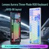 Aurora GK10 Two-Tone 98-Key Mechanical Hot-Swappable Backlit Esports Keyboard (Three-Mode, Wired/Wireless, Rechargeable)