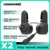 Kebidumei Motorcycle Helmet Headset Wireless Hands-free Call Kit Bluetooth 5.3 Waterproof MP3 Music Player Speaker Earphone