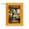 Non-slip Fridge Magnet 1/6Pcs Abstract Frog Refrigerator Vintage Cartoon Green with Frame Home Kitchen Office Decoration Animal Design