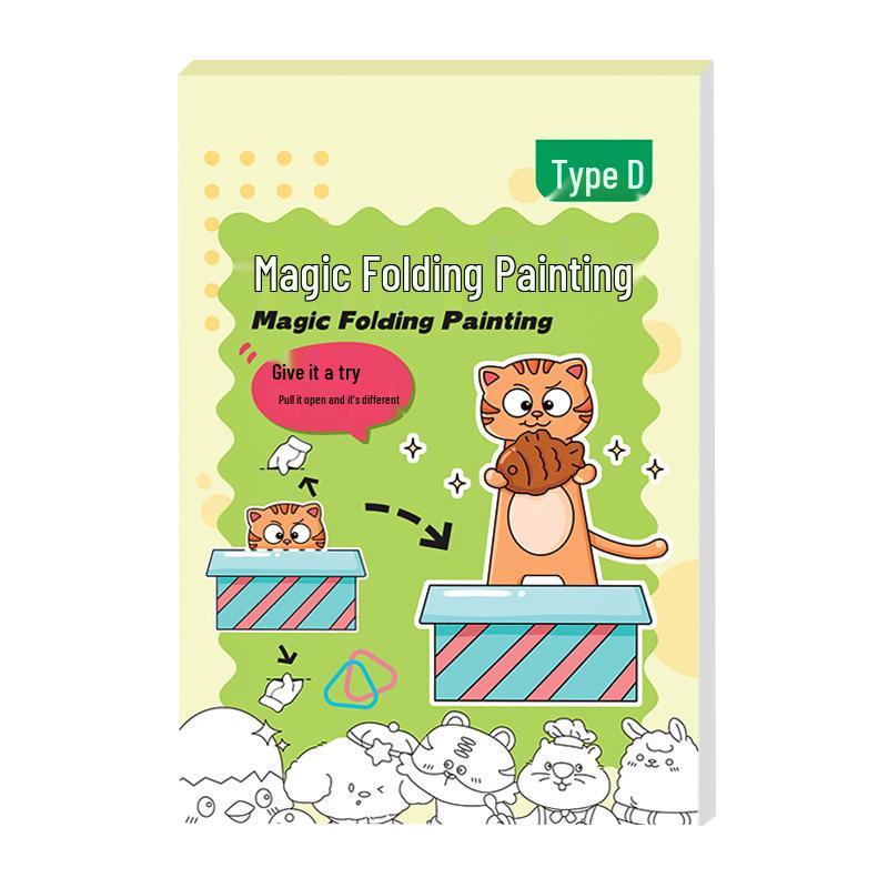 Children's DIY Magic Folding Tracing & Doodle Book: Eye-Friendly Educational Art Album