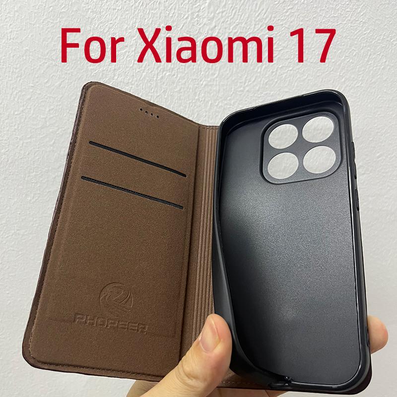 Magnetic Genuine Leather Skin Flip Wallet Phone Case Cover Book on For Xiaomi Mi 17t 17 15 15T 14 14T 13 13T Pro Max Ultra 5G T