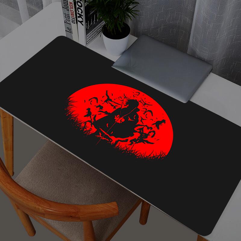 Mouse Pad Anime Naruto Itachi Uchiha Gamer Large Mouse Pads XL Tablet Varmilo Keyboard Carpet Kawaii Gaming Accessories Mousepad