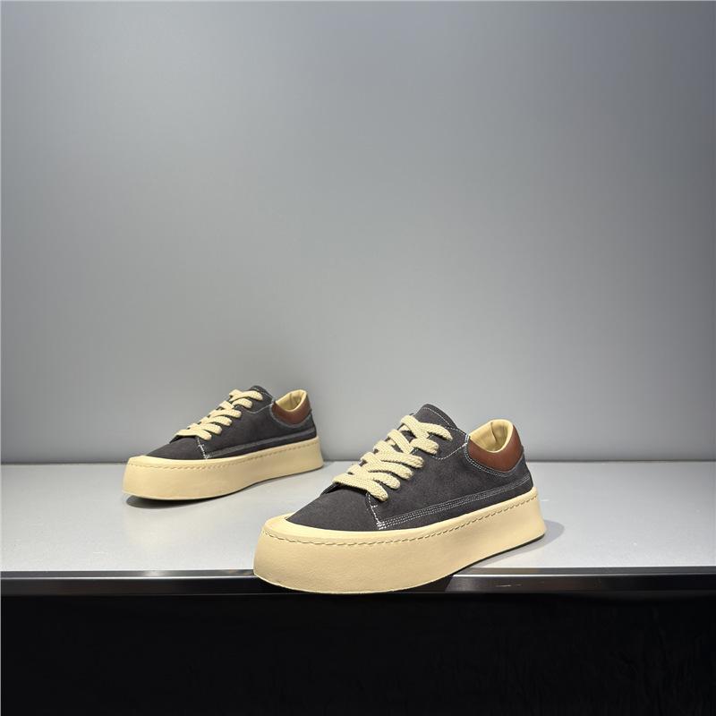 New leather platform casual board shoes low-top niche retro sub cr