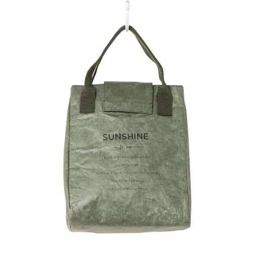 

Paper-like lunch bag, insulated lunch bag, insulated lunch pouch, insulated and heat-retaining, aluminum-coated, Tyvek lunch bag (green)