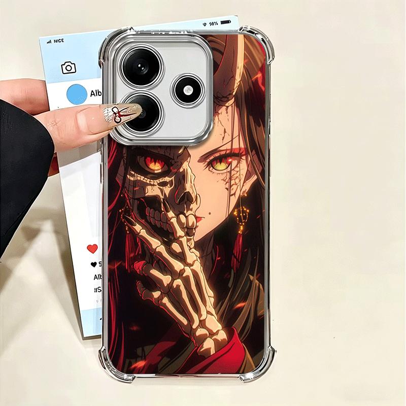 

Японская маска Они Девушка Мягкий чехол для телефона для Xiaomi Poco X7 X8 Pro Max X6 X5 X3 F8 Ultra F7 M8 M7 M5S Redmi 15C 15A 15 14C 13C 12C Xiaomi Poco X6 Pro