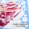 Colorful Christmas Tree Window Stickers with Snowmen And Snowflakes Static Cling Holiday Decals for Decorations