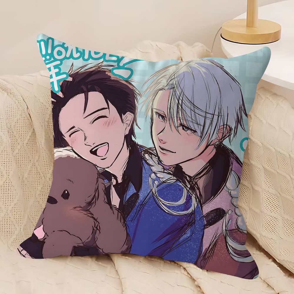 Anime Y-Yuri On Ice Cushion Cover 30x50 Polyester Sofa Cushions Decorative Throw Pillows Home Decoration Pillowcover