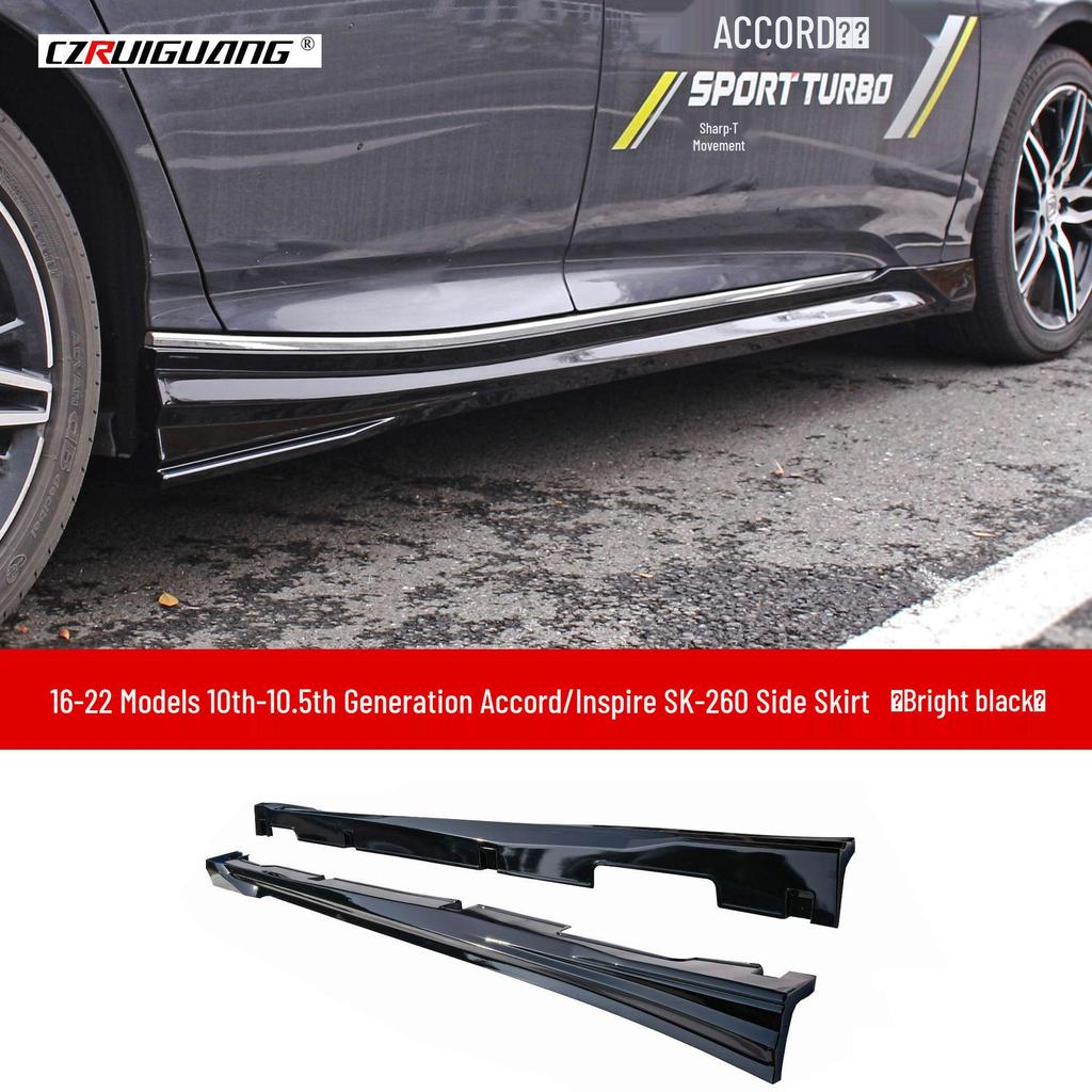 Compatible with 19 Honda Inspire/Accord Models: Front Lip, Side Skirts, Rear & Top Spoilers, Louvers Body Kit.