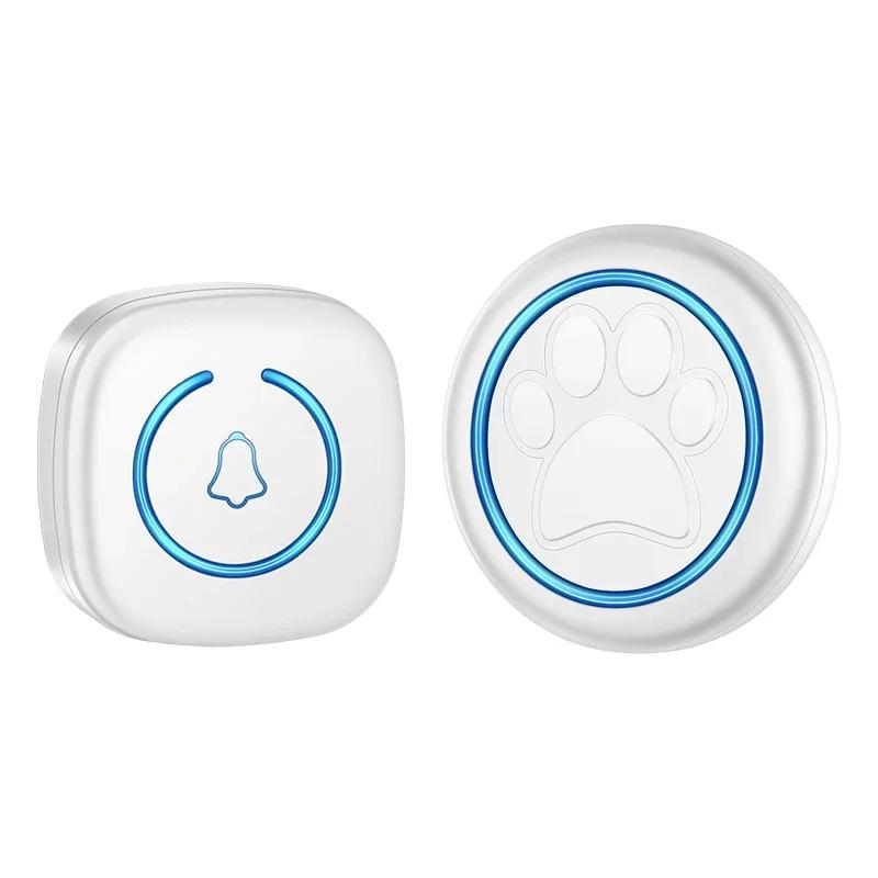 

Pet Touch Ringer Button Bell 300M/984ft Range 60 Songs High Volume Doorbell for Cat & Dog Training Door Bell Smart Home US EU US Plug белый