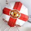 1 PC Automatic Folding Umbrella - Manchester United F Custom Name Pattern, Portable & Foldable Design with 8 Ribs, Christmas Birthday Gifts
