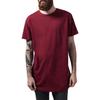 T-shirt long - URBAN CLASSICS - HAPED - Manches courtes - 100% coton - Rouge