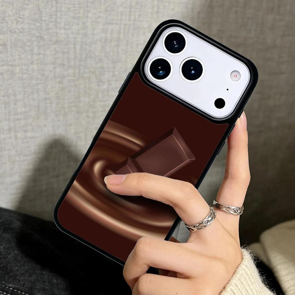 Capa Case for iPhone 17 Air 16 Pro Max 15 Plus 11 13 Mini 14 12 Back Phone Cover Chocolate Bar