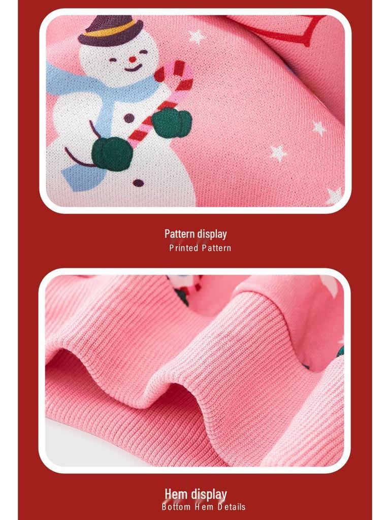 Kids’ Christmas Cartoon Long-Sleeve Sweatshirt, Autumn/Winter