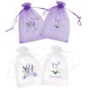 20Pcs Lavender Pattern Drawstring Mesh Bags Dried Flower Herbs Spices Storage Bag Odor-Eliminating Breathable Fragrance Pouches