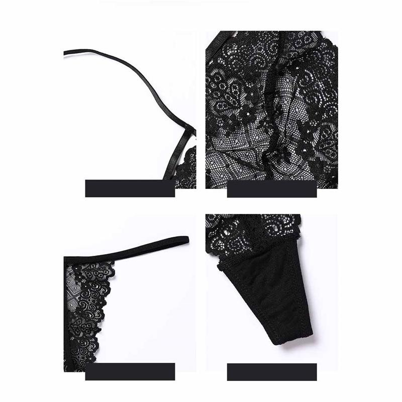 Σετ Ασύρματο Μπραλέτ & Σλιπ Μεγάλο Μέγεθος - Απαλό Χωρίς Μπανέλες Δαντελένιο Τελείωμα Άνετα Σέξι Εσώρουχα για Γυναίκες
