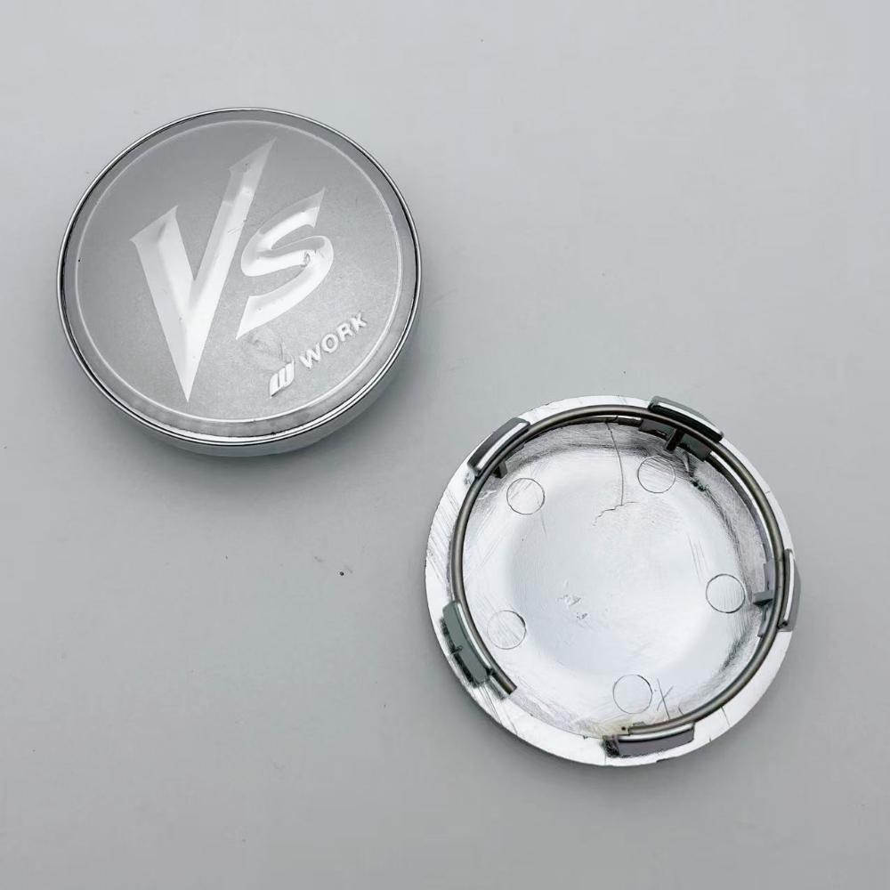 4pcs 58MM (I.D 54MM) VS W Work Logo Emblem Car Wheel Center Caps Car Accessories for Wheels Rim Hub Hubcaps Cnetre Cover Replace