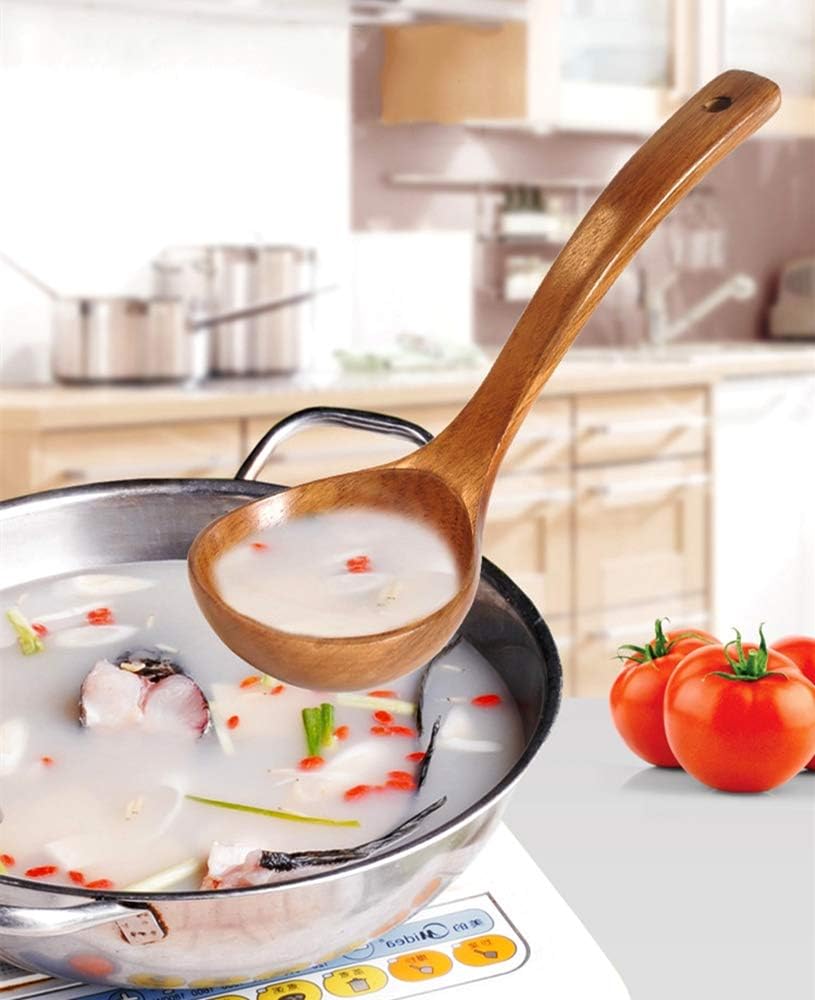 Wooden Spatula Non Stick Cookware Wood Utensils Cooking Long Handle Flat Frying Inclined Spatula Cooking Soup Spoon Rice Spoon