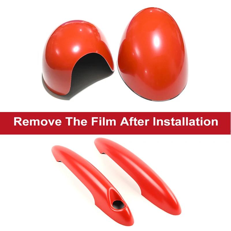 BFZ1 For MINI Cooper Rear View Side Mirror Shell Door Handle Case Cover R55 R56 R57 R58 R59 R61 Sticker Car Accessories