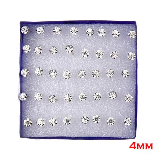 20 Paar/Set Damen Mädchen Strass Kristall Ohrstecker Ohrringe Gemischte Stile Runde Kleine Ohrringe Sets Party Schmuck Geschenk 2 3 4 5mm