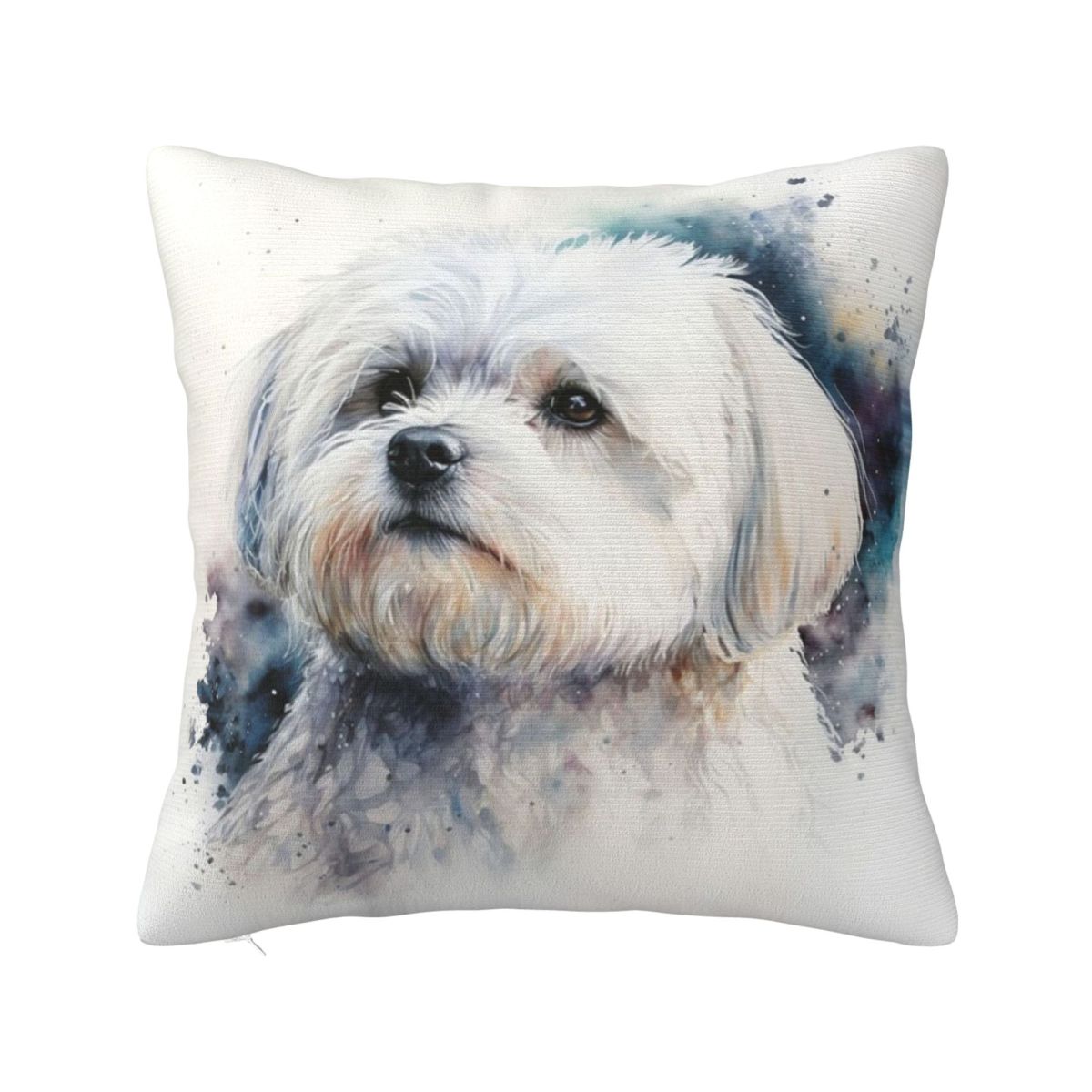 

Maltese Dog Art Pillowcase Polyester Cushion Comfort Throw Pillow Sofa Decorative Cushions Used for Home Bedroom Living Room 22x22Inch