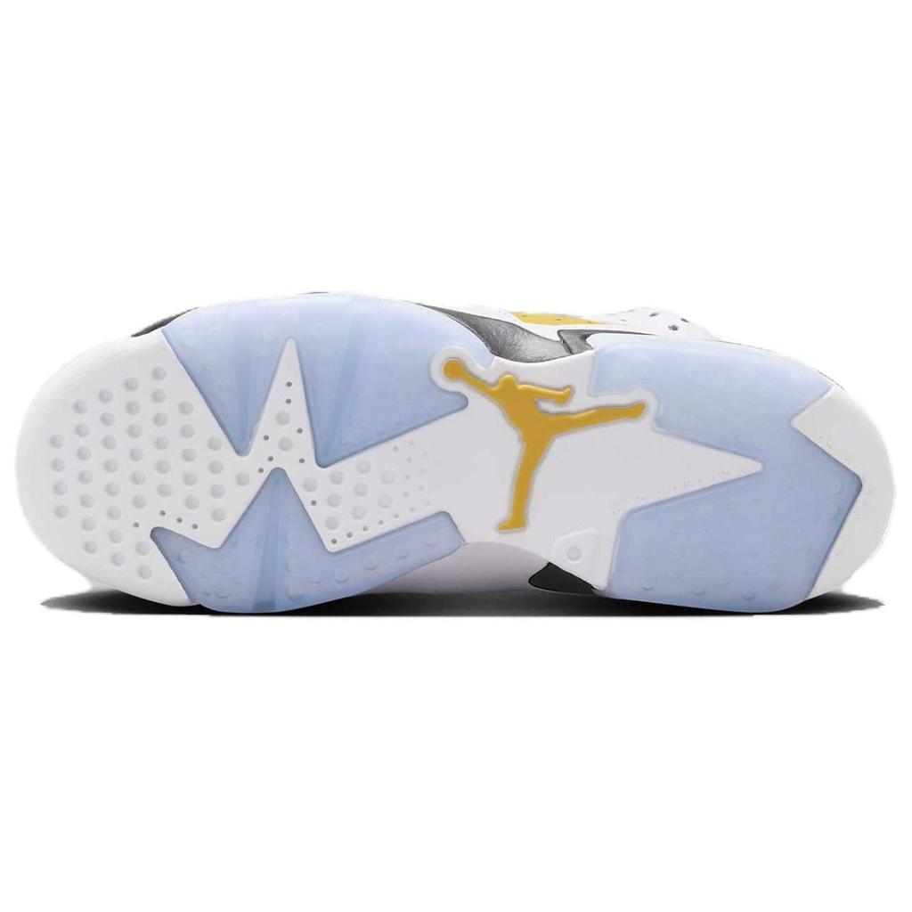 Air Jordan 6 Retro GS Ockergelb Kinder-Sneaker Weiß Schwarz 384665-170