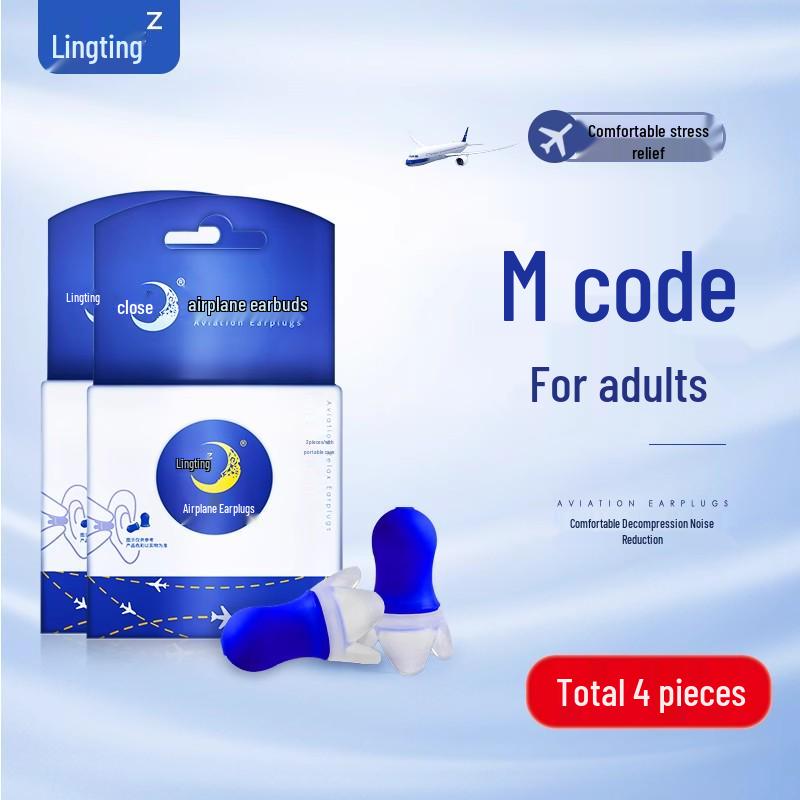 Lingting Noise-Canceling Airplane Earplugs: Pressure-Reducing Soundproofing for Men, Women, and Children