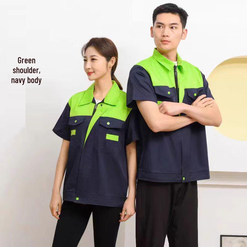 Vêtements de travail à manches courtes d'été: Confortable, Respirant, Évacuant l'humidité, Best-seller, avec Impression & Broderie