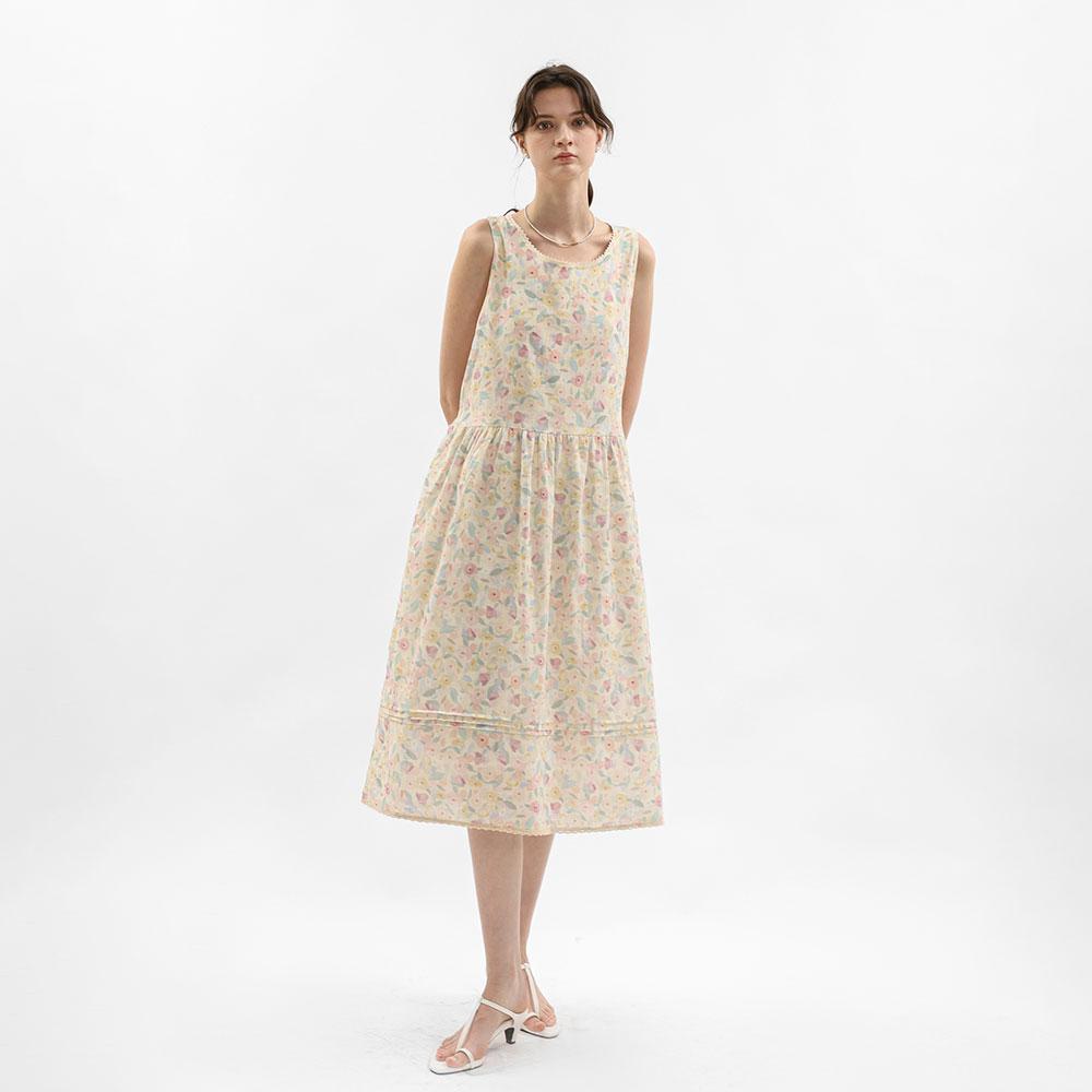 Wednesday Delight Wd_Garden Floral Sleeveless Dress_Ivory