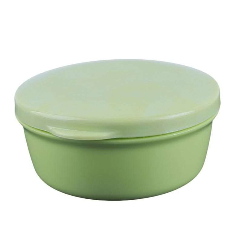 Portable Round Soap Dishes Container Leakproof Plastic Drain Soap Holder with Lid for Outdoor Hiking Camping Gym Travel