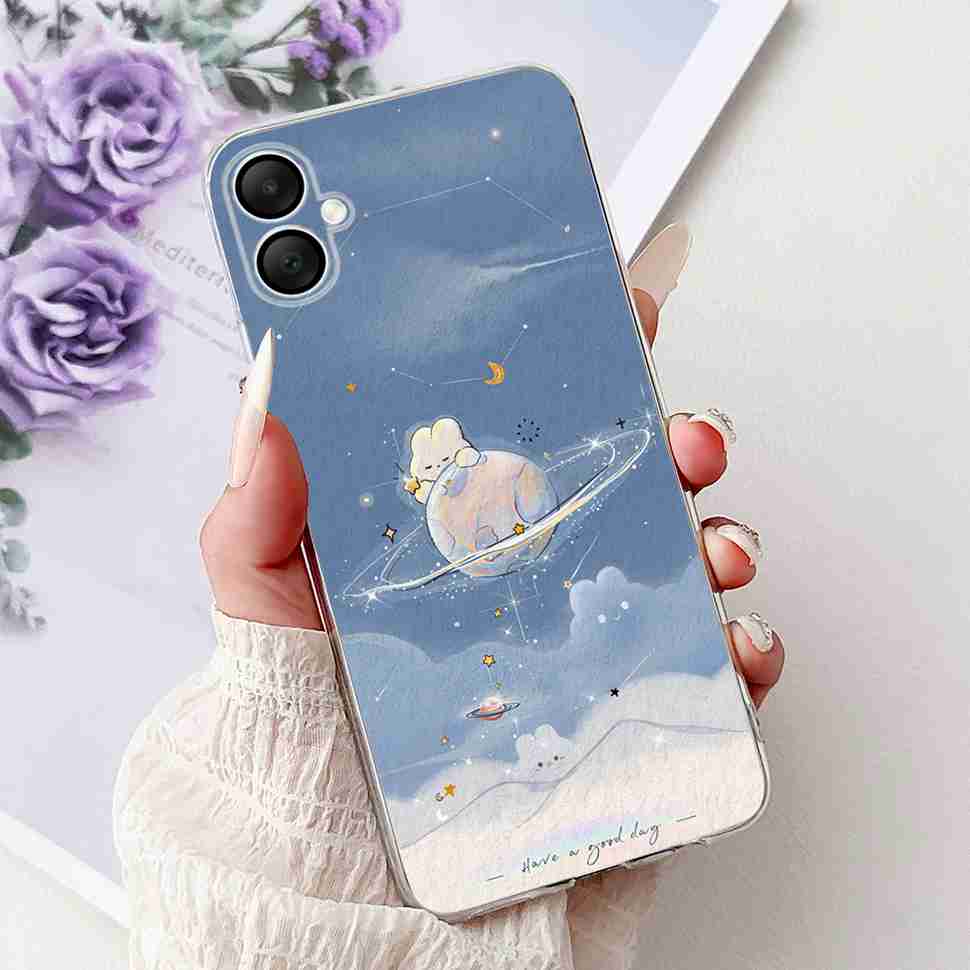 For Samsung Galaxy A06 Case A065F A065M Fashion Girls Flowers Soft Silicone Back Cover For Samsung A06 A05 SamsungA05 Case