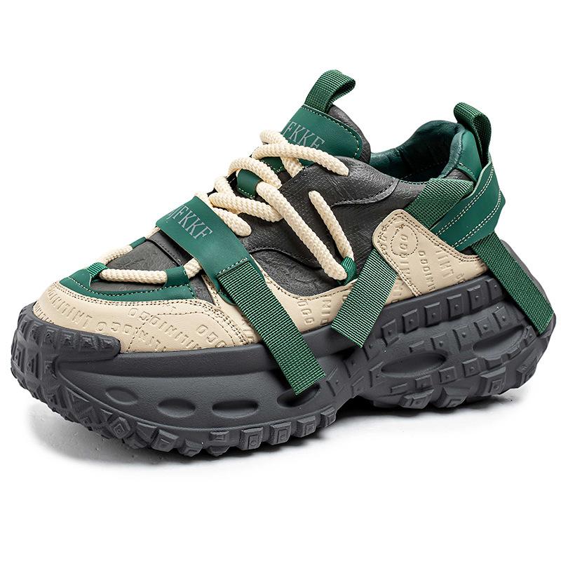 

Casual shoes men s shoes spring and autumn contrasting colors low-top platform student sports shoes new outdoor trend heightening dad shoes 44