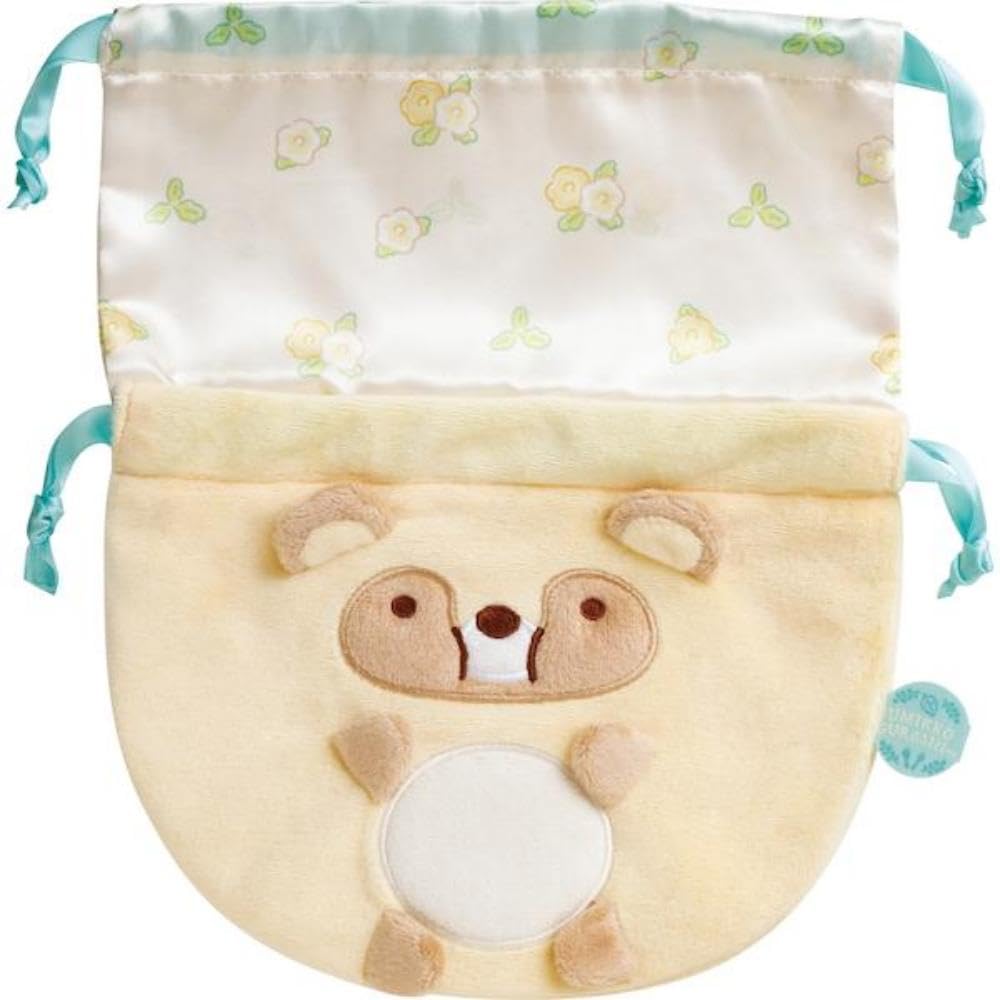 San-X Sumikkogurashi  Tanuki s Round Restaurant  Plush 2-Way Drawstring Bag - Tanuki (CA83402) H250 x W200mm
