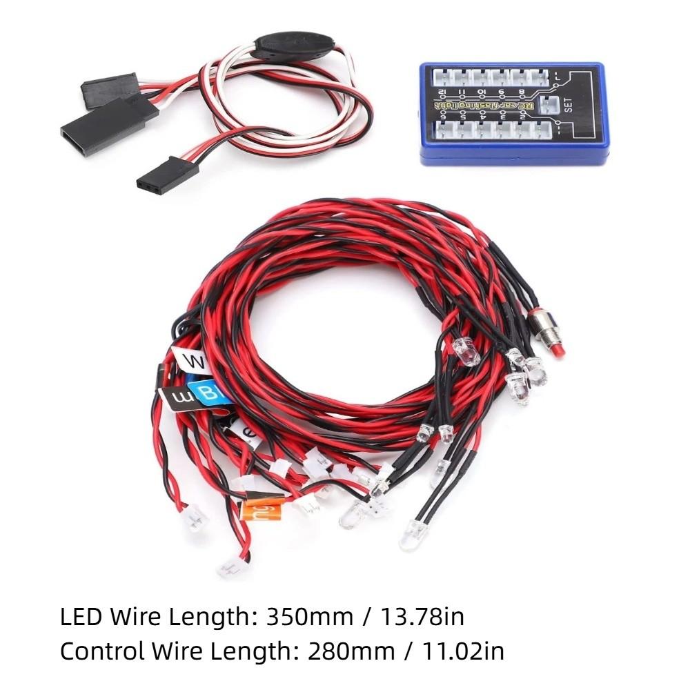 12 LED RC Car Lighting Kit 5 Operation Modes Flashing Light System  for 1/10 1/8 RC Truck