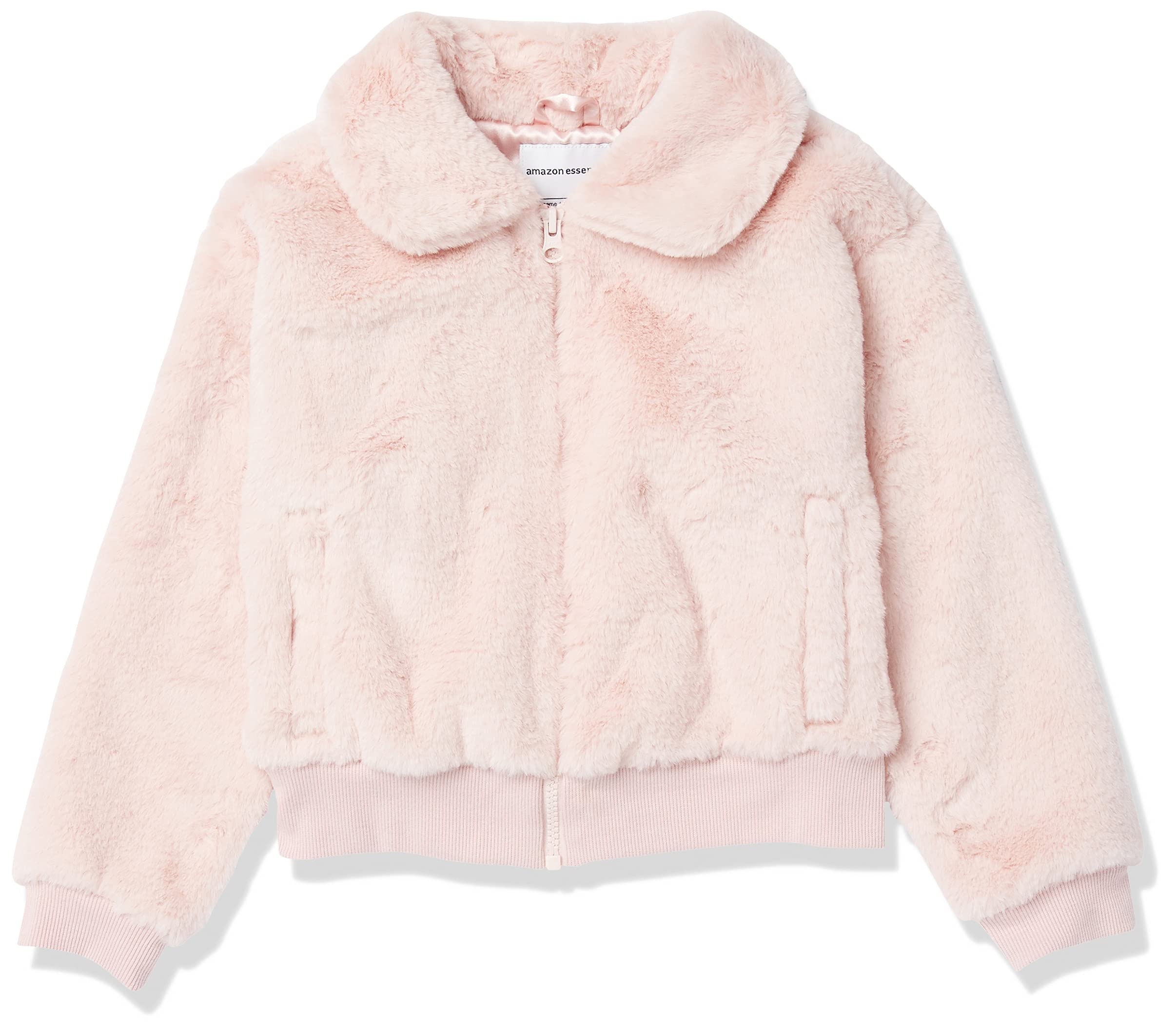 

Amazon Essentials Faux Fur Sizes Girls Jacket, Mauve, 135-145