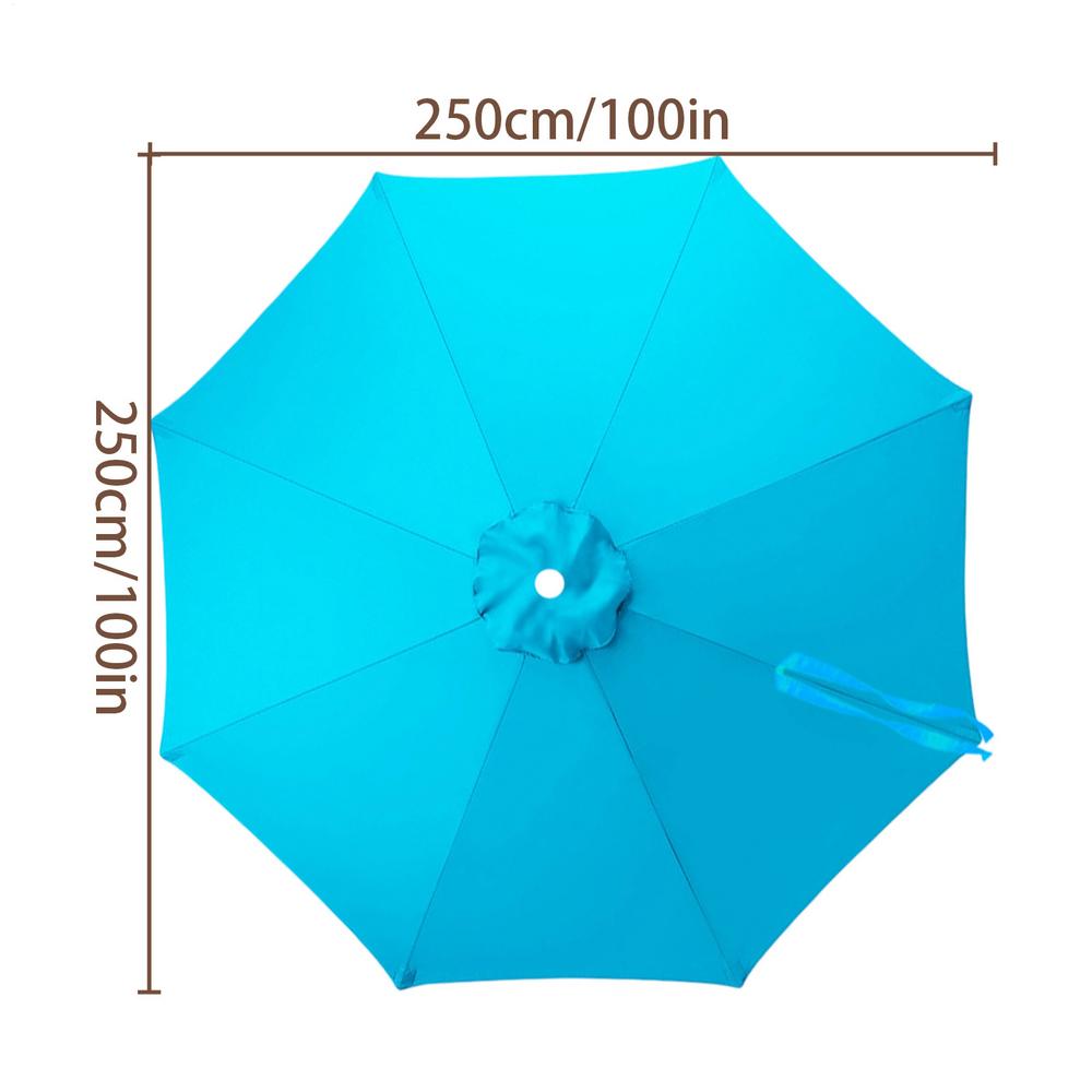 Umbrella Replacement Canopy Anti-Tear Waterproof Fabric 2.5m Replacement Banana Umbrella Canopy For Outdoor Yard Lawn Patio озеро синий