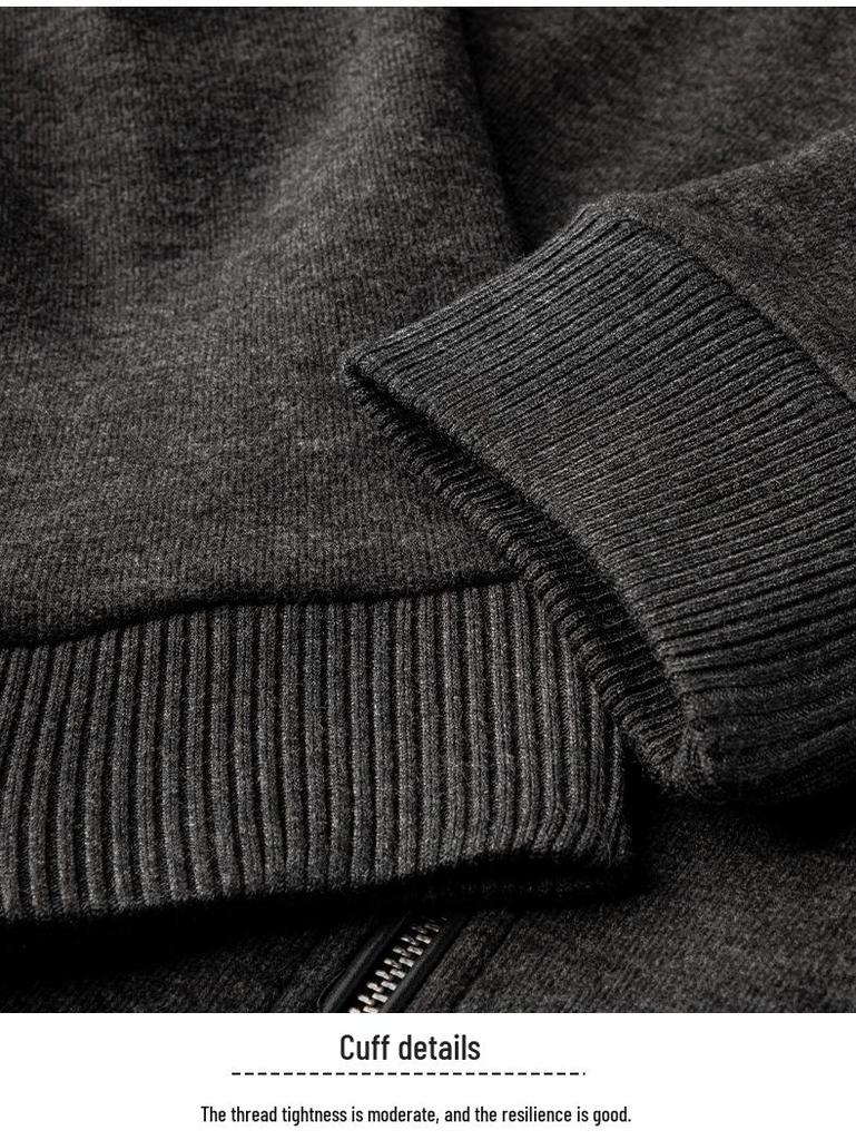 Men's Luxury Wool Casual Jacket: Warm, Thick, Trendy Lapel, Long Sleeve, Hoodie for Autumn/Winter