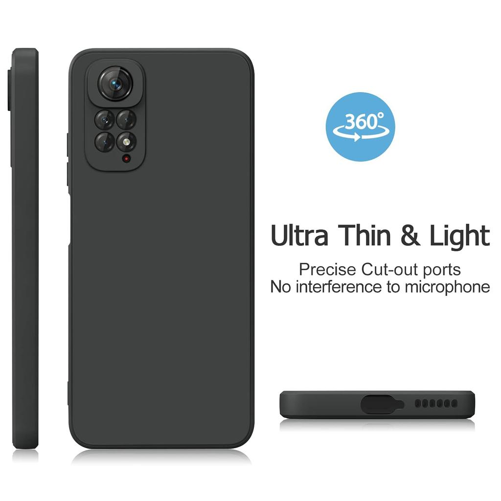 Silicone Phone Case for Xiaomi Redmi Note 9 10 11 12 Pro Plus 9T Protective Soft Back Cover Redmi Note 12 Pro 4G 12T Black Bags