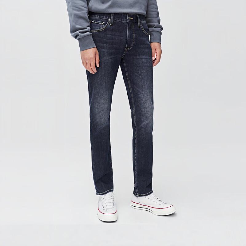 Lee 723 Men's Slim Mid-Rise Dark Blue Straight Leg Jeans