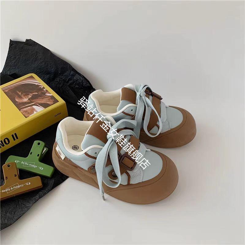 Korean version of ulzzang versatile little white shoes children ins tide 2025 autumn new skateboard shoes student casual bread shoes