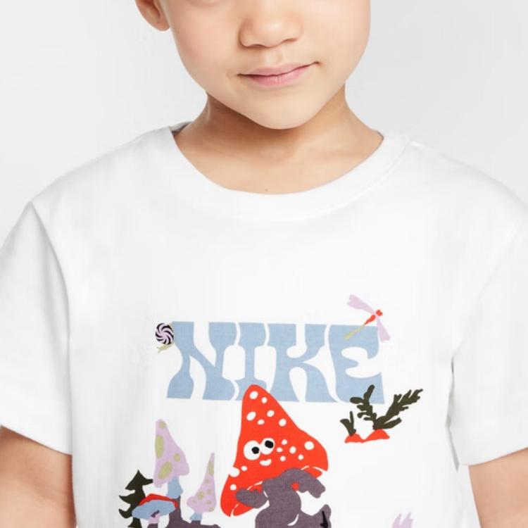 Nike T-Shirt Ringlet Comfortable Fashion Casual Versatile Short Sleeve Kids tops White IM4496-100