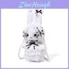 Girl Rabbit Plush Crossbody Bag With Pearl Chain And Lace For Daily Use