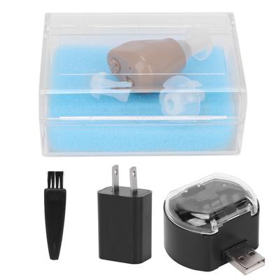 Elderly Hearing Amplifier Soft Silicone Rechargeable Ear Sound Enhancer for Seniors USPlug